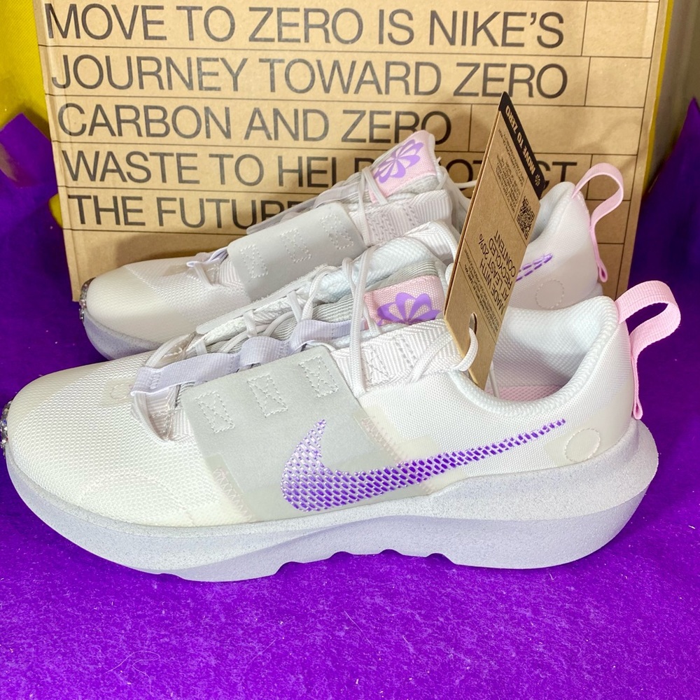 Nike Crater Impact Men’s/Youth Sneakers Size 6.5Y White Purple NIB DB3551-101